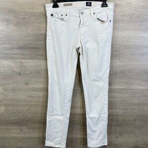Adriano Goldschmied Stevie Slim Straight Jeans Cream Size 27R Casual Ankle Denim